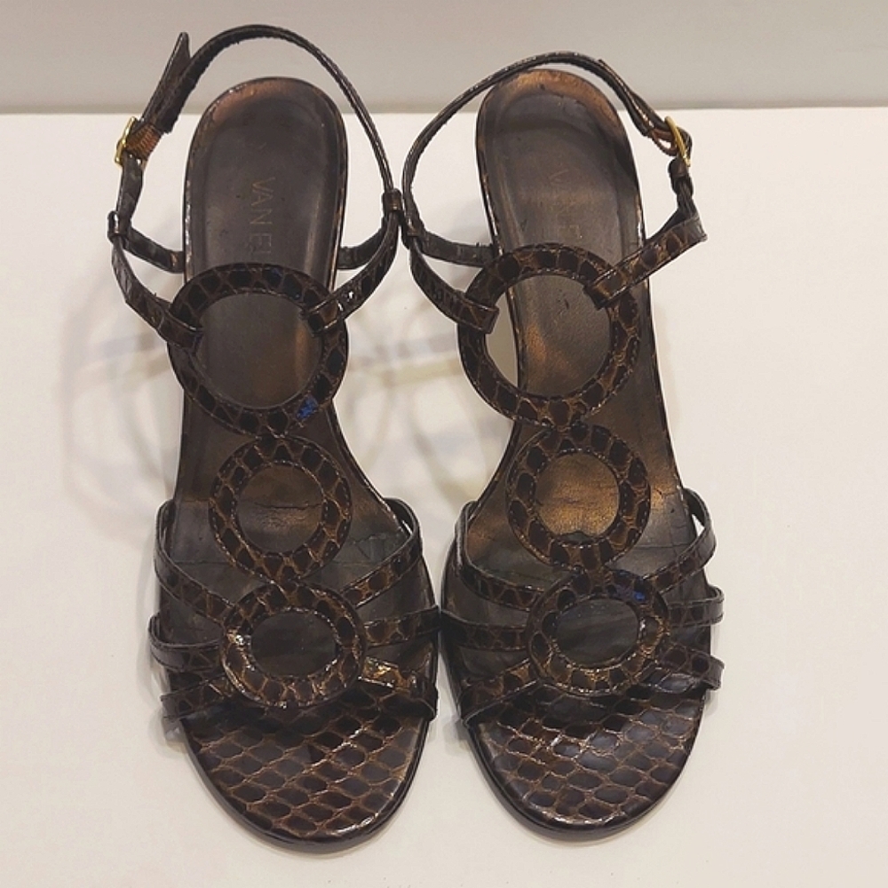 ‼️3 for $40‼️  Vaneli Brown Snake Pattern Dress Sandals